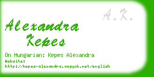 alexandra kepes business card